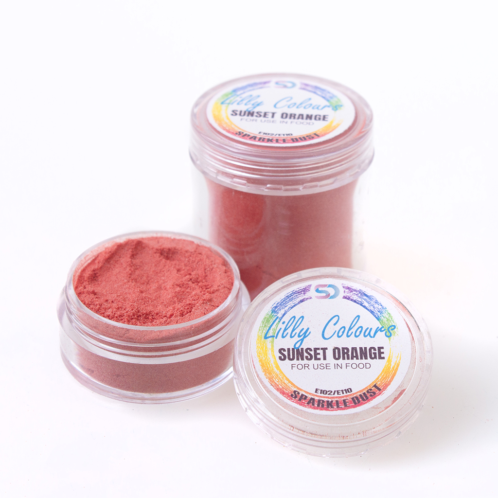 LILLY COLOURS SUNSET ORANGE - Sparkle Dust | Aesthetic Bakes in Pretoria LILLY COLOURS SUNSET ORANGE