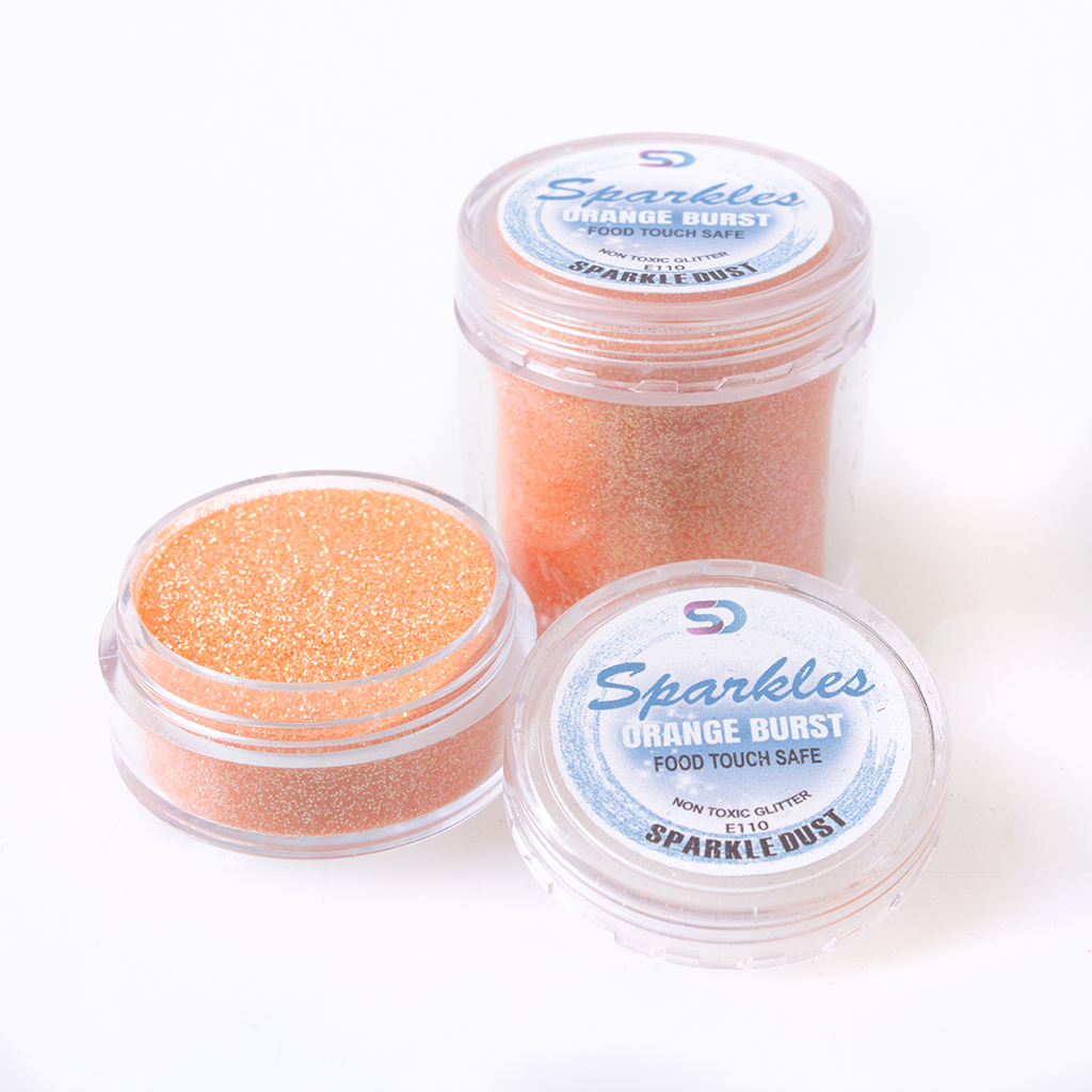SPARKLES GLITTER ORANGE BURST - Sparkle Dust | Aesthetic Bakes in Pretoria SPARKLES GLITTER ORANGE BURST