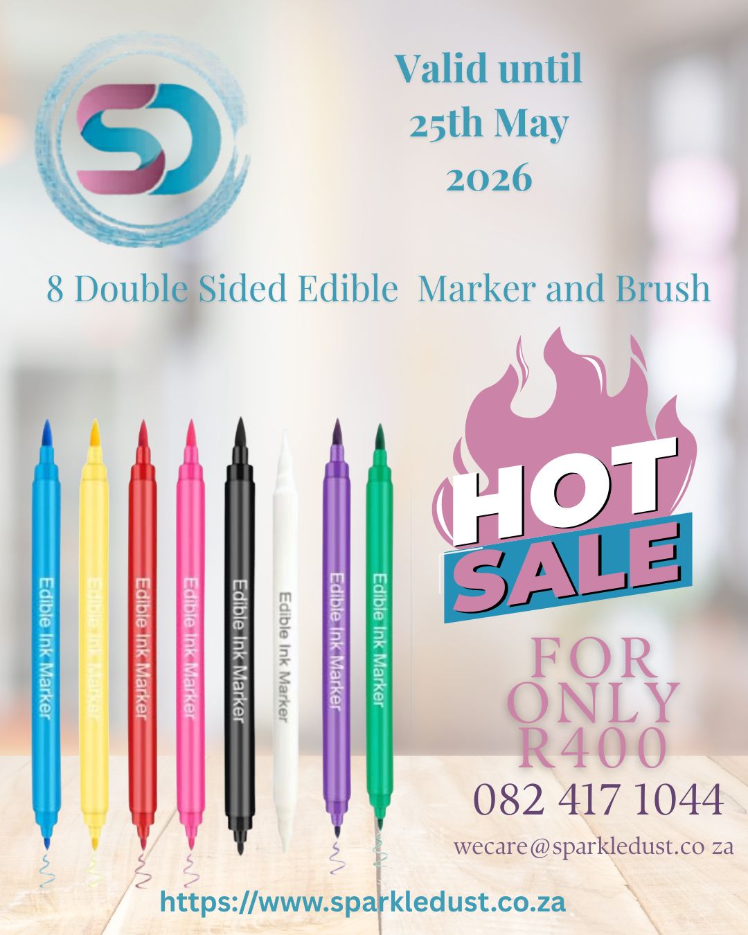 Premium 8-Piece Double-Sided Edible Marker Set